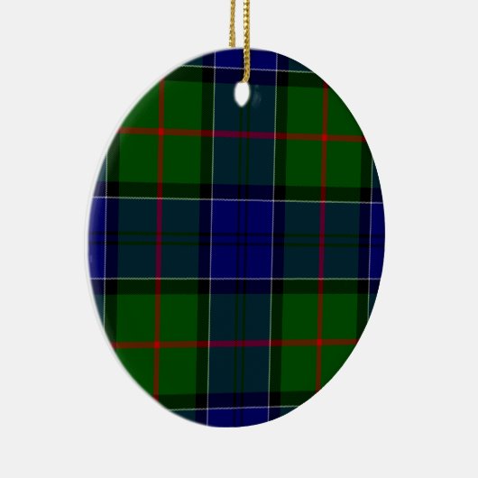 Décoration En Céramique Colquhoun tartan bleu vert plaid (Droite)