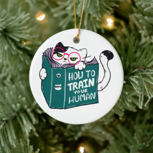 Décoration En Céramique Comment former votre chat drôle humain avec lunett