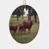 Décoration En Céramique Comment maintenant vaches Brown (Droite)