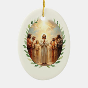 Décoration En Céramique Communion des Saints Paix et Bénédictions de Dieu