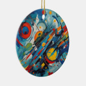 Décoration En Céramique Composition Abstraite Dynamique Collision Céleste (Droite)