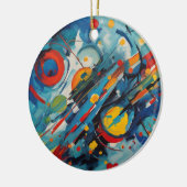 Décoration En Céramique Composition Abstraite Dynamique Collision Céleste (Gauche)