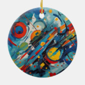 Décoration En Céramique Composition Abstraite Dynamique Collision Céleste (Dos)