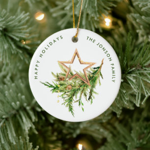 Décoration En Céramique Composition élégante de l'arbre de Noël de Bohême