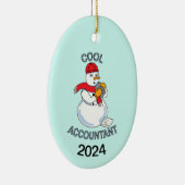 Décoration En Céramique Comptable cool Snowman (Droite)