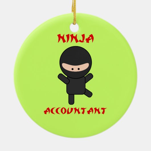 Décoration En Céramique Comptable de Ninja (Dos)