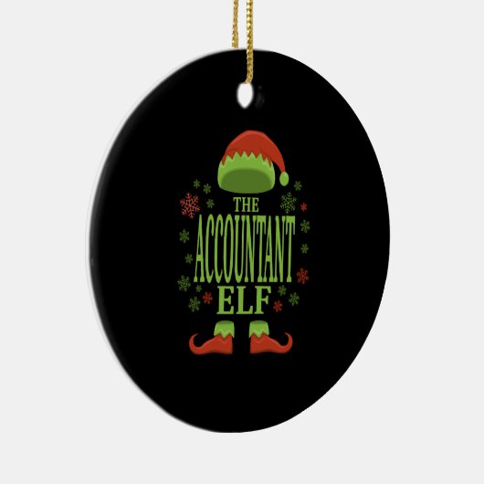 Décoration En Céramique Comptable Elfe de Noël (Droite)