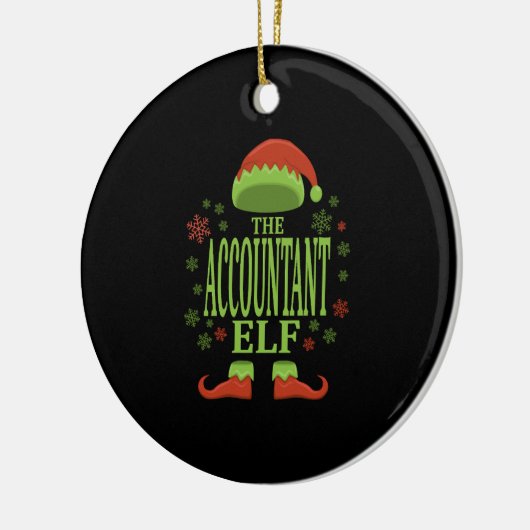 Décoration En Céramique Comptable Elfe de Noël (Gauche)