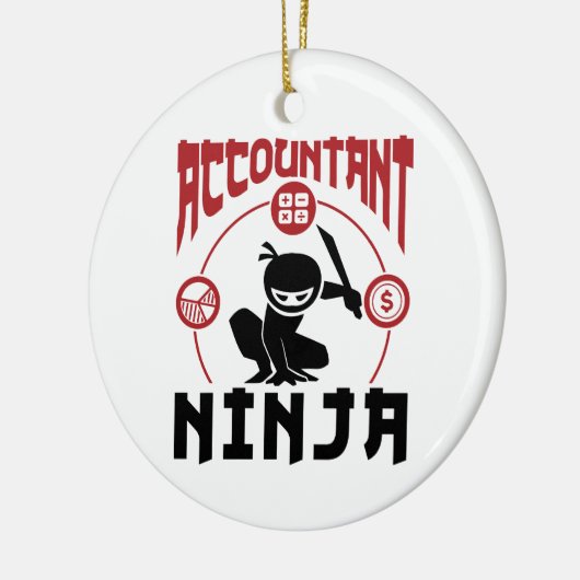 Décoration En Céramique Comptable Ninja Comptabilité CPA (Gauche)