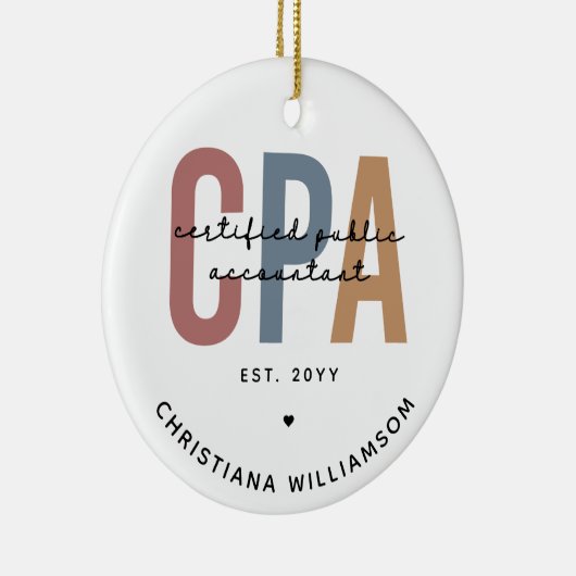 Décoration En Céramique Comptable Public Certifié CPA Retro (Droite)
