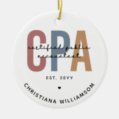 Décoration En Céramique Comptable Public Certifié CPA Retro (Devant)