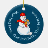 Décoration En Céramique Comptable Snowman (Dos)