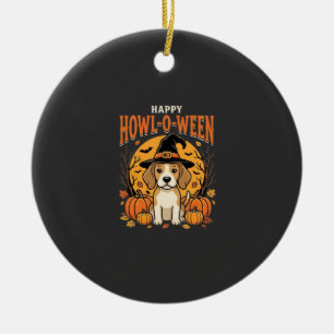Décoration En Céramique Conception de Beagle Halloween Howl-O-Ween Chien C