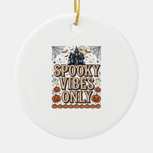 Décoration En Céramique Conception de chemise Halloween vintage Spooky Vib