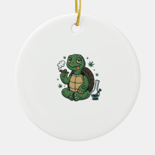 Décoration En Céramique Conception de chemise vectorielle tortue stoner vi