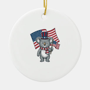 Décoration En Céramique Conception de chemise vintage patriotique koala dr