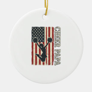 Décoration En Céramique Conception de joie Papa USA Drapeau Vintage Joie_1