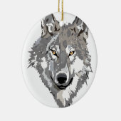 Décoration En Céramique Conception de loup gris (Droite)