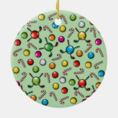 Décoration En Céramique Conception de monogramme de golf de Noël (Dos)