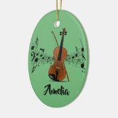 Décoration En Céramique Conception de notes musicales violonistes (Gauche)