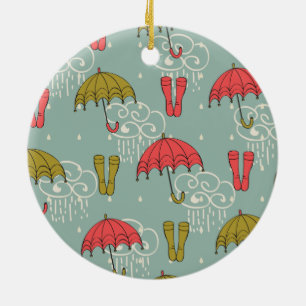 Décoration En Céramique Conception de parapluie de saison des pluies