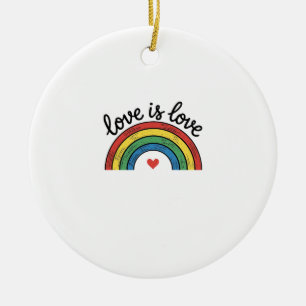 Décoration En Céramique Conception de t-shirt à coeur arc-en-ciel vintage