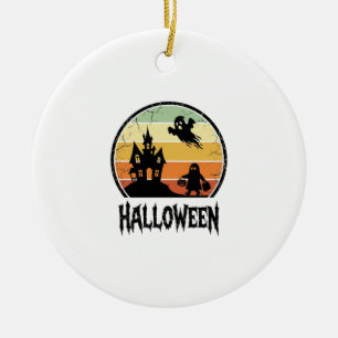 Décoration En Céramique Conception de T-shirt de maison hantée Halloween S