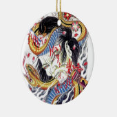 Décoration En Céramique Conception de tatouage Grotesque et serpent (Droite)