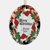 Décoration En Céramique Conception des billard de Noël (Droite)