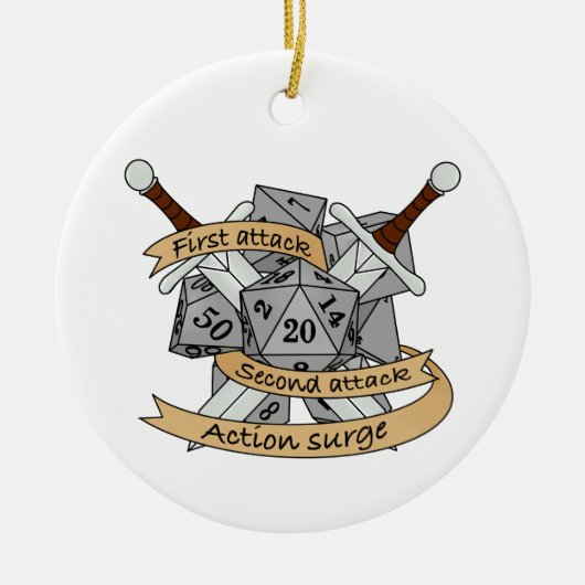 Décoration En Céramique Conception des dés de combat (Devant)