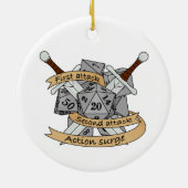 Décoration En Céramique Conception des dés de combat (Dos)