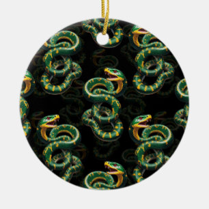 Décoration En Céramique Conception du Motif de serpent Arrière - plan noir