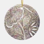 Décoration En Céramique Conception florale de mosaïque complexe (Devant)