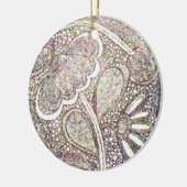 Décoration En Céramique Conception florale de mosaïque complexe (Gauche)