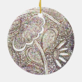 Décoration En Céramique Conception florale de mosaïque complexe (Dos)