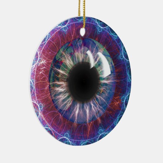 Décoration En Céramique Conception fractale des yeux de Tesla (Droite)