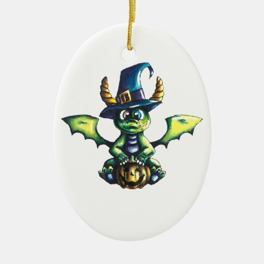 Décoration En Céramique Conception magique du dragon d'Halloween (Devant)