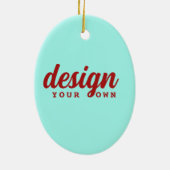 Décoration En Céramique Conception personnalisée Noël Forme ovale personna (Dos)