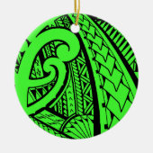 Décoration En Céramique Conception tribale Samoane de tatouage avec des (Devant)