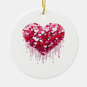 Décoration En Céramique Conceptions de cœur de la Saint-Valentin Peinture