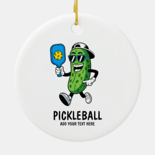 Décoration En Céramique Concombre Personnalisé Mignon Jouant au Pickleball