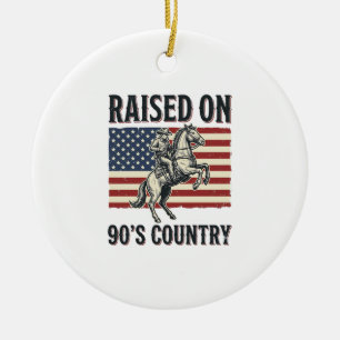 Décoration En Céramique Conçu pour Chemise Western Cowboy Country 90s_
