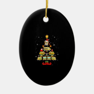 Décoration En Céramique Conducteur de bus scolaire Cadeau d'arbre de Noël