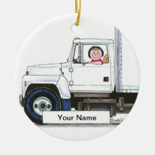 Décoration En Céramique Conducteur de camion - Femme