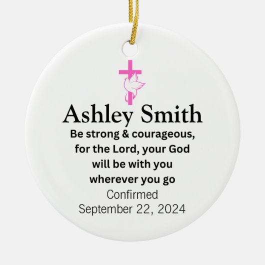 Décoration En Céramique Confirmation des cadeaux d'ornement en céramique p (Devant)