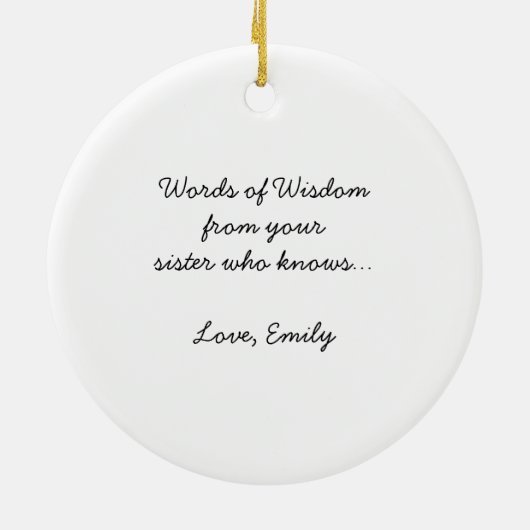 Décoration En Céramique Conseil Mariage amusant et mignon (Dos)