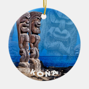 Décoration En Céramique Conseil tribal Tiki, Kona, Hawaï,