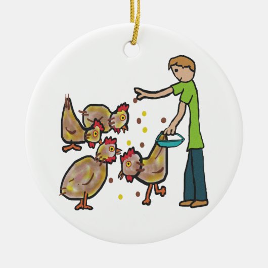 Décoration En Céramique Conservation du poulet (Devant)