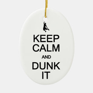 Décoration En Céramique Conserver le calme et Dunk C ornement, personnalis