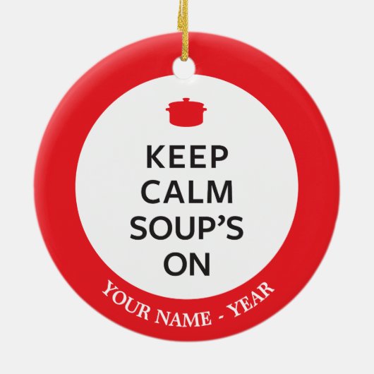 Décoration En Céramique Conservez la soupe calme dessus (Dos)